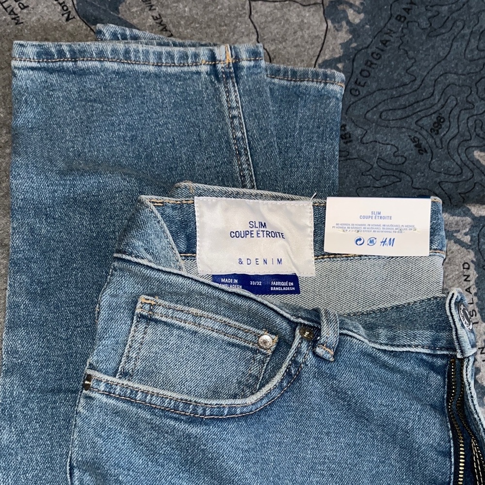 H&M Denim Slim Fit Jeans in Blue